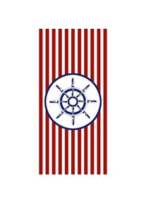 Egeria, Strandtuch &raquo;Rudder&laquo; 75x150 cm, Velours, rot, Samt, Baumwolle, B/L: 75 cmx150 cm - 1 Stk.