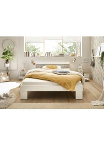 Schlafkontor, Futonbett &raquo;Lyon&laquo;, Wei&szlig; Abs. Beton Optik, Liegefl&auml;che L&auml;nge Breite: 200 cm x 140 cm