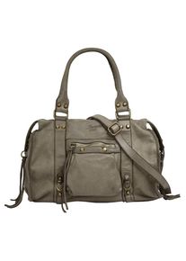 Samantha Look, Damen, Shopper echt Leder, Made in Italy, beige, beige, Breite 34 cm x H&ouml;he 27 cm x Tiefe 12 cm