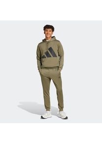adidas Sportswear, Herren, Trainingsanzug &raquo;BIG LOGO HOODED&laquo; 2 Stk. Set aus Hose und Hoodie, aus French-Terry-Material, zweiteilig, Olive Strata, XXL, 