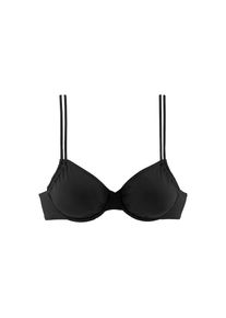 Lascana, Damen, B&uuml;gel-Bikini-Top &raquo;Italy&laquo; seitlich zu raffen, schwarz, 36 - Cup B, Klassisches Design