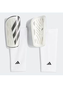 adidas Performance, Unisex, Fu&szlig;ball Schienbeinschoner &raquo;TIRO LEAGUE SCHIENBEINSCHONER&laquo;, White/Black/Silver Metallic, S, Schienbeinschoner mit 
