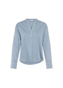 Marc O'Polo Marc O'Polo, Damen, Langarmbluse loose aus Baumwoll-Satin, grey horizon, 38, Tunika-Bluse von Marc O'Polo Casual
