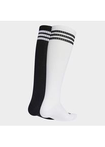 adidas Performance, Herren, Kniestr&uuml;mpfe &raquo;3-STREIFEN, 2ER-PACK&laquo; 2 Paar tlg. f&uuml;r Erwachsene, sportlicher Stil, weiches Obermaterial, White/Black/Black/