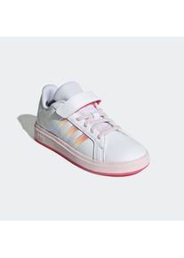 adidas Sportswear, Damen, Klettschuh &raquo;GRAND COURT 2.0 KIDS&laquo; mit Klettverschluss, f&uuml;r Kinder & Jugendliche, Cloud White / Iridescent / Pink Fusion, 33,