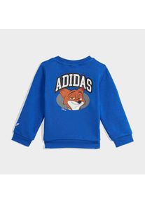 adidas originals, Unisex, Trainingsanzug &raquo;ADIDAS DISNEY CREW SET KINDER&laquo; 2 Stk. f&uuml;r Babys, zweiteiliges Set, aus French Terry, pflegeleicht, Blue, 80,