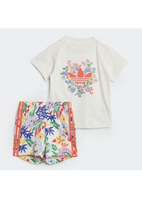 adidas originals, Unisex, Trainingsanzug &raquo;adidas originals X LIBERTY LONDON KIDS UND SET&laquo; 2 Stk., Cloud White, 68, Ein Set aus T-Shirt und Shorts mit 