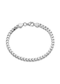 Smart Jewel, Herren, Armband &raquo;Armband Fantasiekette 4-kant diamantiert, massiv, Silber 925&laquo;, Silber, Silber, 925 Sterling Silber