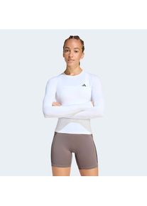 adidas Performance, Damen, Funktionsshirt &raquo;POWER ESSENTIALS WORKOUT CONTOUR LONGSLEEVE&laquo;, White, XXL, Longsleeve mit Climacool Technologie f&uuml;r k&uuml;hlen, 