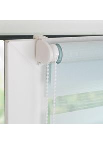 Liedeco, Doppelrollo &raquo;Klemmfix-Duo-Rollo&laquo; Lichtschutz ohne Bohren 1 St&uuml;ck, pastellblau, Polyester, 160 cm