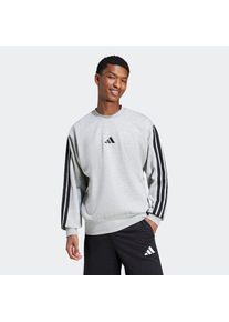adidas Sportswear, Herren, Sweatshirt &raquo;ESSENTIALS 3-STREIFEN&laquo;, Medium Grey Heather, S, Dieses sportliche, bequeme Sweatshirt ist teilweise aus 