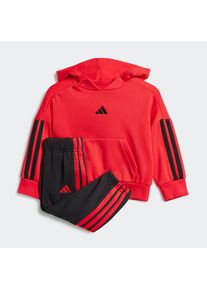 adidas Sportswear, Unisex, Trainingsanzug &raquo;I 3S FL HD JOG&laquo; 2 Stk., Pure Ruby / Black, 92, Dieser Jogginganzug f&uuml;r Babys und Kleinkinder ist teilweise 
