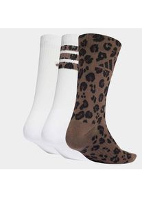 adidas Performance, Damen, Funktionssocken &raquo;LEO GRAFIK 3 PAAR&laquo; 3 Paar tlg. f&uuml;r Fitness und Alltag, mit Fu&szlig;gew&ouml;lbeunterst&uuml;tzung, Earth Strata/Shadow 