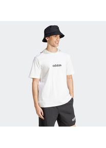adidas Sportswear, Herren, T-Shirt &raquo;ESSENTIALS LINEAR SINGLE JERSEY&laquo; &uuml;berschnittene Schultern, Kurzarmdesign, aus Baumwolljersey, White/Black, 3XL, 