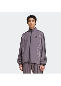 adidas originals, Herren, Sommerjacke &raquo;TEAMGEIST ADICOLOR ORIGINALS&laquo; mit hohem Kragen, aus gewebtem Polyester, lockere Passform, Grey Strata / Black, 