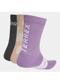 adidas Performance, Damen, Wandersocken &raquo;MULTI, 3 PAAR&laquo; 3 Paar tlg., Wonder Taupe/Grey Six/Powder Plum, XL, Diese Socken sind teilweise aus einem Mix 