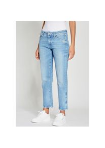 Gang, Damen, Boyfriend-Jeans &raquo;94NADIA&laquo; 5-Pocket Style mit Rei&szlig;verschluss und Knopf, truly blue, 32 - N-Gr, Jeans 94NADIA Boyfriend Fit in verk&uuml;rzter 