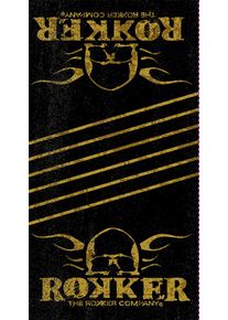 Rokker Logo Striped, multifunctional headwear , color: Black/Gold , size: One Size