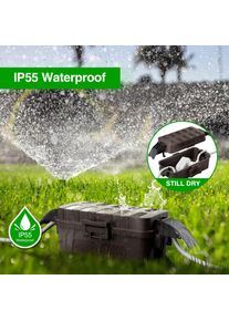 Heavy-Duty IP55 Waterproof Extension Cord Cover 15x8.1x4.5cm Outdoor Electrical Box with Detachable Covers for Pool Pumps