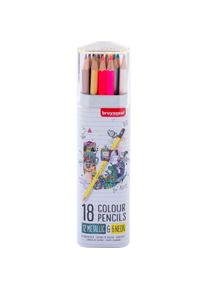 Bruynzeel, Malstifte, Buntstifte Dose Metallic & Neon, 18 Farben (18x)