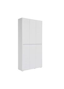 Xora Schuhschrank, Wei&szlig;, Holzwerkstoff, 20 F&auml;cher, 100x210x34 cm, Typenauswahl, Garderobe, Schuhaufbewahrung, Schuhschr&auml;nke