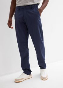 bonprix Regular Fit Chinohose aus reinem Leinen Straight, blau, Leinen