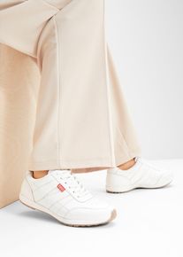 bonprix Sneaker aus Leder, wei&szlig;, Glattleder
