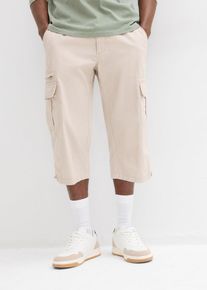 bonprix Regular Fit Cargo-Long-Bermuda aus reiner Baumwolle, grau, 100% Baumwolle