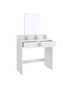 Boxxx Schminktisch, Wei&szlig;, Glas, Holzwerkstoff, 2 Schublade(n) Schubladen, rechteckig, Wange, 40x140x80 cm, Schlafzimmer, Schminktische
