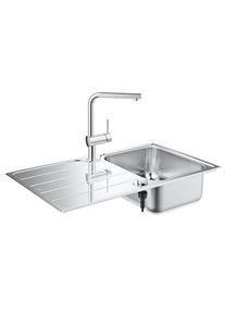 Grohe K500 &Eacute;vier de cuisine r&eacute;versible, avec robinet monocommande Minta, 31573SD1, 45-S 86/50 1.0 rev