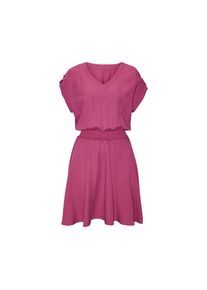 Buffalo Sommerkleid Seitennahttaschen aus weichem Lyocell, Jeansoptik, Sommerkleid