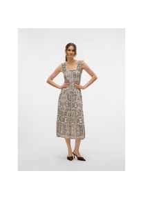 V&eacute;ro Moda Vero Moda Sommerkleid &raquo;VMMENNY SL SMOCK CALF DRESS WVN GA&laquo; Viskose, regular fit, Oberteil gesmokt
