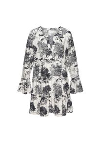 Lascana Strandkleid mit Alloverdruck, Tunika, Blusenkleid aus Viskose blau, Gr&ouml;&szlig;e 32/34