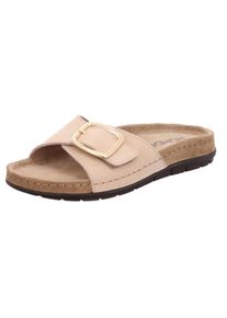 Rohde Pantolette &raquo;RODIGO&laquo; Sommerschuh, Schlappen, Strandschuh, Badeschuh mit Leder-Softfu&szlig;bett beige, Gr&ouml;&szlig;e 39