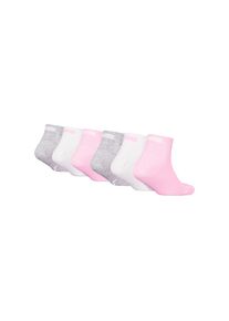 Puma Kurzsocken &raquo;KIDS BWT QUARTER 6P ECOM&laquo; 6 Paar tlg. mit eingestricktem Logo pink, Gr&ouml;&szlig;e 31-34