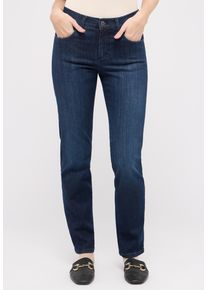 5-Pocket-Jeans Angels "DOLLY 3.0", Damen, Gr. 40, L&auml;nge 28, blau (schwarz indigo used), Denim/Jeans, Obermaterial: 92% Baumwolle, 6% Polyester, 2% Elasthan, straight fit lang, Jeans 5-Pocket-Jeans