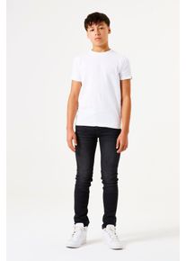 Slim-fit-Jeans Garcia "Tavio", Jungen, Gr. 134, N-Gr, blau (schwarz used), Denim/Jeans, Obermaterial: 99% Baumwolle, 1% Elasthan, slim fit, Jeans Slim-fit-Jeans, for BOYS