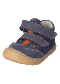 Lauflernschuh Pepino BY RICOSTA "Ebi WMS: mittel", M&auml;dchen, Gr. 20, blau (navy, orange), Leder, Textil, Schuhe Lauflernschuh, Klettschuh, Lederinnensohle, Gr&ouml;&szlig;enschablone zum Download