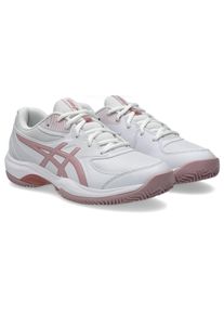Tennisschuh asics "GEL-GAME 10 GS CLAY", Jungen, Gr. 40, wei&szlig;, morganite, Textil, Schuhe Tennisschuh, Sandplatzschuhe f&uuml;r Aschepl&auml;tze