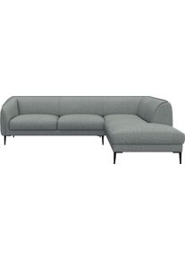 Ecksofa FLEXLUX "Belle Designsofa, L-Form, B/T 268/209 cm", blau (sky blau), B:268cm H:74cm T:209cm, 62% Polyester/17%Cotton/14%Viscose/7%linen, Sofas, Ecksofa, Skandinavisches Design, In hochwertiger Verarbeitung