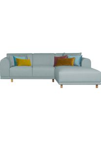 Ecksofa OTTO HOME "Maroon L-Form", blau (petrol), B:285cm H:82cm T:191cm, Struktur (100% Polyester);Struktur grob ( 100% POLYPROPYLEN;Struktur fein ( 100% Polyester), Sofas, Ecksofa, in skandinavischem Design, mit losen Kissen