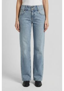 Gerade Jeans Pepe Jeans "STRAIGHT JEANS LW", Damen, Gr. 28, L&auml;nge 32, light blau used, Denim/Jeans, Obermaterial: 99% Baumwolle, 1% Elasthan, straight fit lang, Jeans Gerade Jeans, mit doppeltem Knopfverschluss