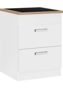 Kochfeldumbauschrank KOCHSTATION "KS-Gera", wei&szlig; (wei&szlig;, wei&szlig;), B:60cm H:85cm T:60cm, Holzwerkstoff, Schr&auml;nke, Kochfeldumbauschrank, Breite 60 cm