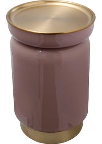 Beistelltisch Kayoom "Art Deco 175, Abstelltisch aus Metall,funktional und stabil", rosa (altrosa, gold, gold, gold), B:31,5cm H:46,5cm T:31,5cm, 100% Eisen, Tische, Beistelltisch, Stilvoll, glanzvolle Lackierung, Tischplatte in Tablettform