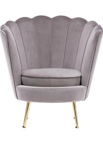 Sessel Kayoom "Sofa Barbara 125, hochwertiger Velvet-Stoff mit samtweicher Haptik", grau (grau, taupe), B:81cm H:85cm T:74cm, Stoffbezug 100% Polyester, Schaumstoff, Sperrholz, 100% Eisen, Sessel, Sessel, Angesagtes 1-Sitzer-Sofa, Mini Sofa, M&ouml;belf&uuml;&szlig;e h&ouml;henverstellbar