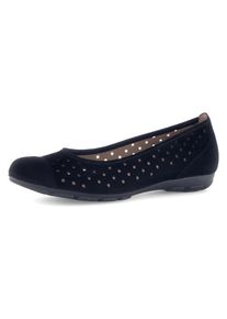 Ballerina Gabor, Damen, Gr. 39, Textil, schwarz, Nubukleder, unifarben, Schuhe Ballerina, Slipper, Businessschuh, Halbschuh mit Hovercraft Luftkammerlaufsohle