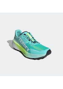 Trailrunningschuh adidas terrex "AGRAVIC 3", Herren, Gr. 42, wei&szlig; (flash aqua, cloud wei&szlig;, lucid lemon), Synthetik, Textil, Schuhe Trailrunningschuh, Trail-Runningschuhe