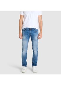 Straight-Jeans MAC "Arne Pipe", Herren, Gr. 30, L&auml;nge 30, blau (history blau used), Denim/Jeans, Obermaterial: 99% Baumwolle, 1% Elasthan, Jeans Straight-Jeans