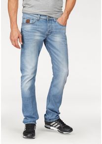 Slim-fit-Jeans Bruno Banani "Jimmy (Stretch)", Herren, Gr. 29, L&auml;nge 32, blau (light blau), Obermaterial: 98% Baumwolle, 2% Elasthan, schmal lang, Jeans Slim-fit-Jeans, schmale Beinform, niedrige Leibh&ouml;he, mit Button-Fly