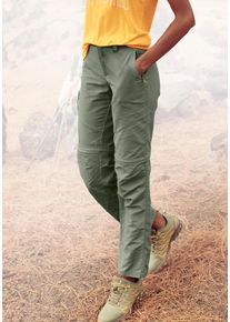 active by Lascana Trekkinghose LASCANA ACTIVE, Damen, Gr. 44, N-Gr, gr&uuml;n (khaki), Web, Obermaterial: 96% Polyamid, 4% Elasthan, unifarben, normal, Hosen Trekkinghose, 2-in 1-Hose mit abnehmbaren Hosenbeinen